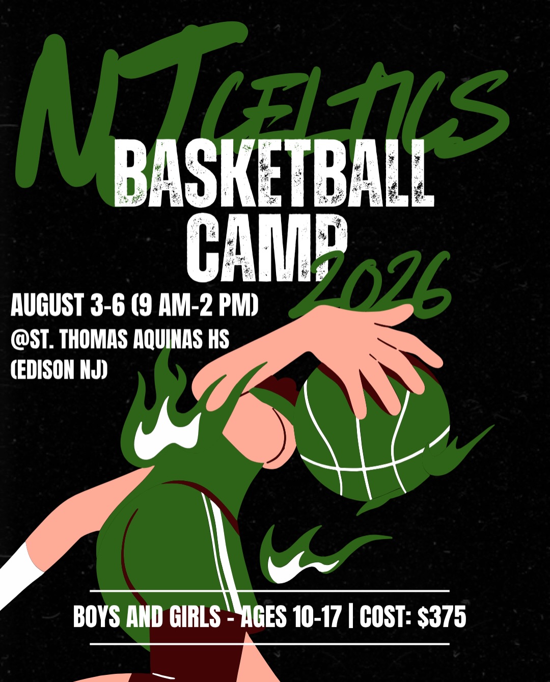 New Jersey Celtics AAU Basketball Facebook ad: NJ CELTICS BASKETBALL CAMP 2026