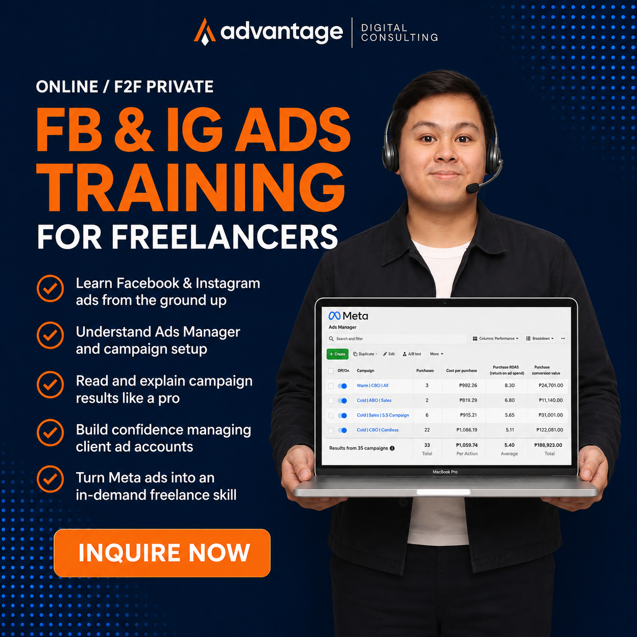 Ad Vantage Digital Consulting Philippines Facebook ad from Jun 23, 2026