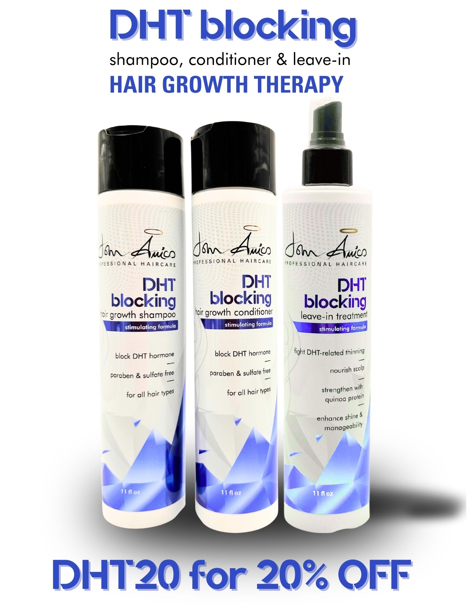 John Amico Professional Haircare Facebook ad: Discover John Amico DHT Hair Care, professional hair…