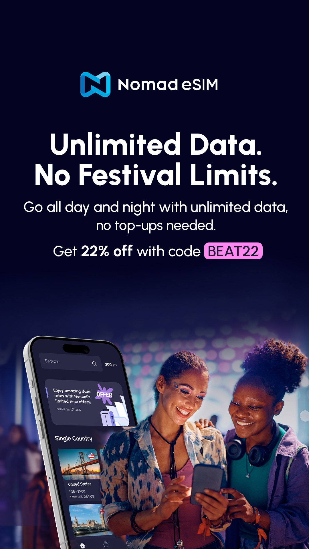 Nomad Esim Facebook ad