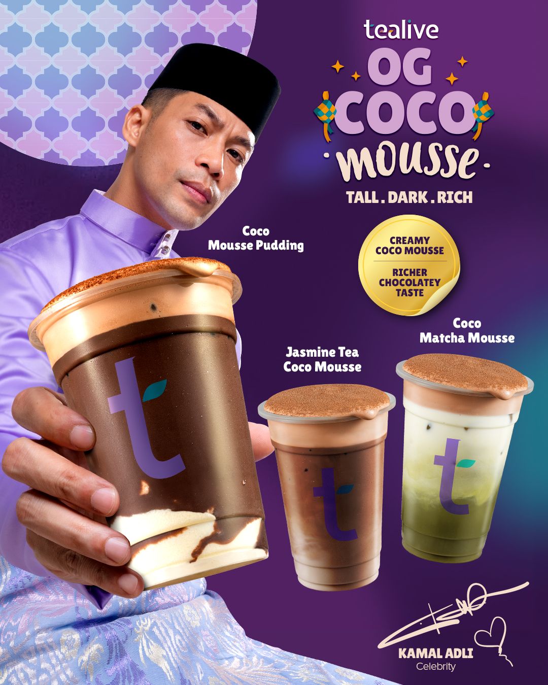 Tealive Asia Facebook ad: After rounds of tasting, OG Coco Mousse Series…