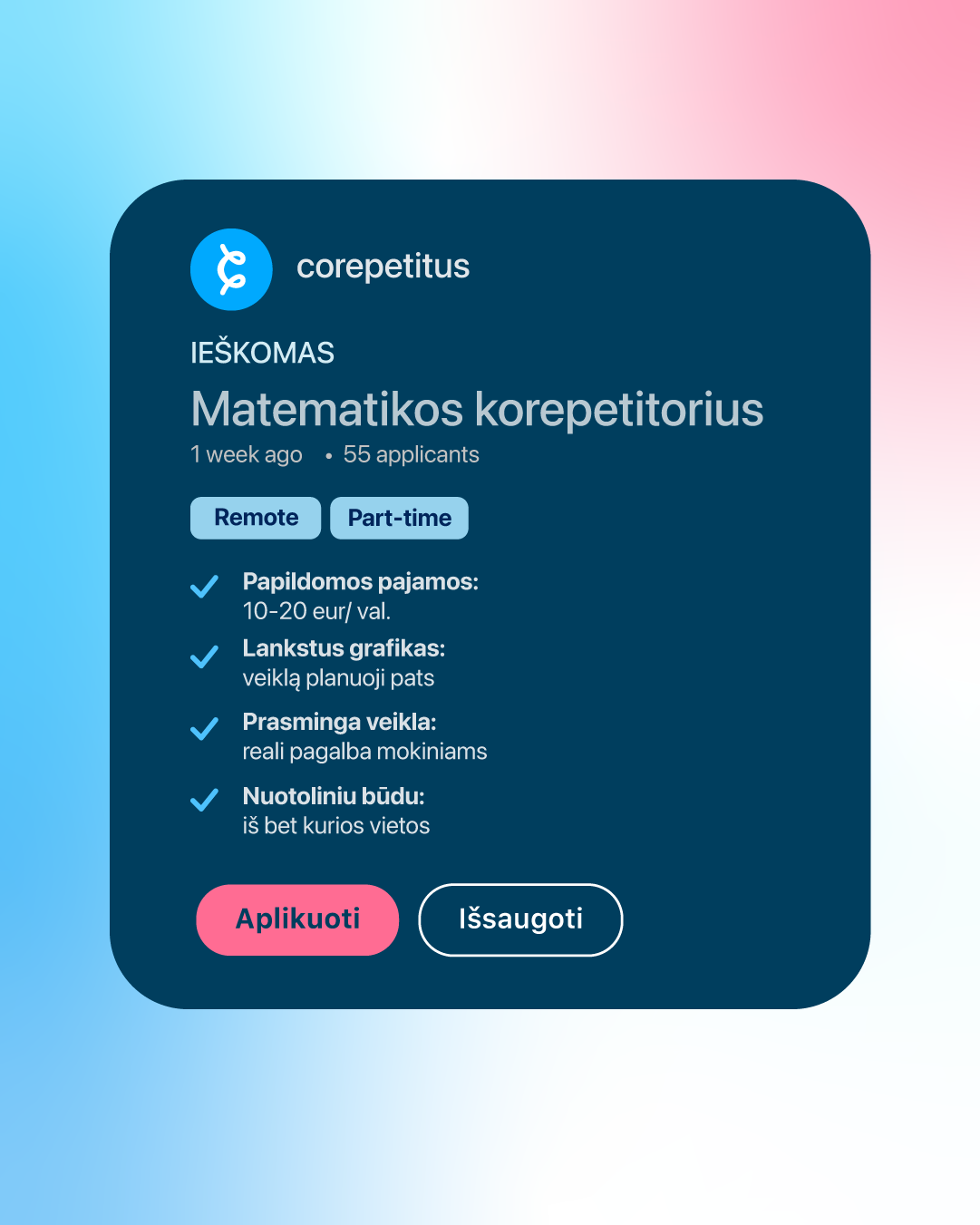 Corepetitus Facebook ad