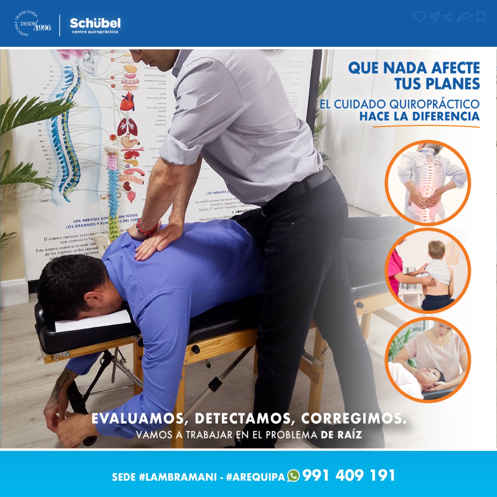 Schübel Centro Quiropráctico Facebook ad