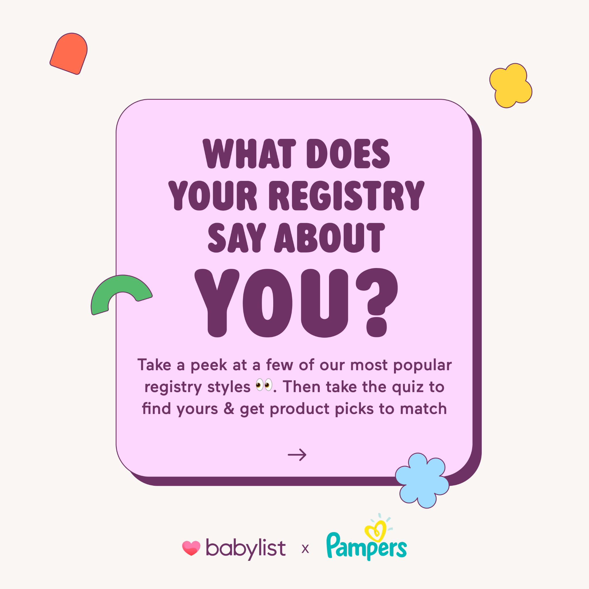 Babylist Facebook ad: Are you about elevated essentials, gentle picks, practical…