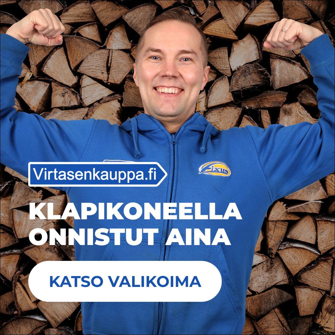 Virtasenkauppa.fi Facebook ad: Puunhalkaisukoneet | Tutustu »