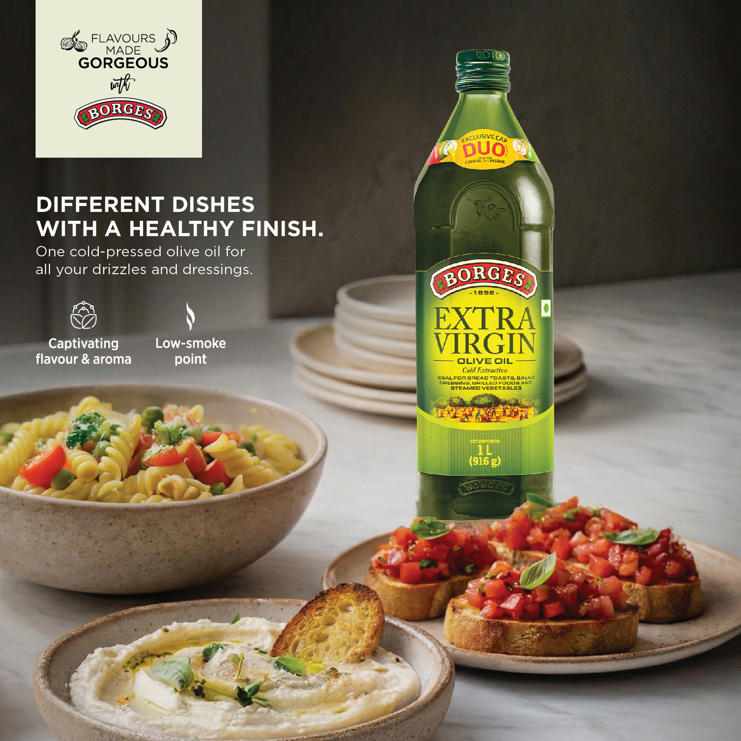 Borges India Facebook ad: Cold Pressed Borges Extra Virgin Olive oil