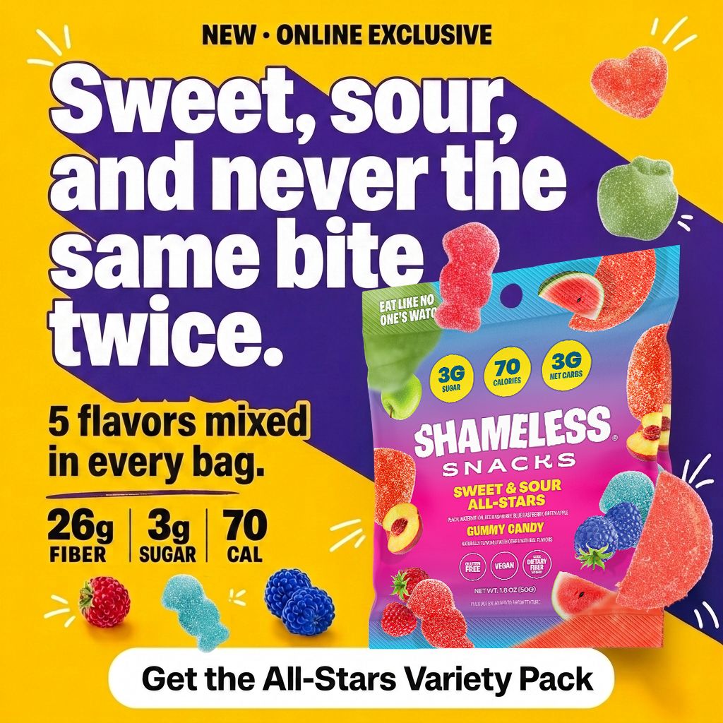 Shameless Snacks Facebook ad