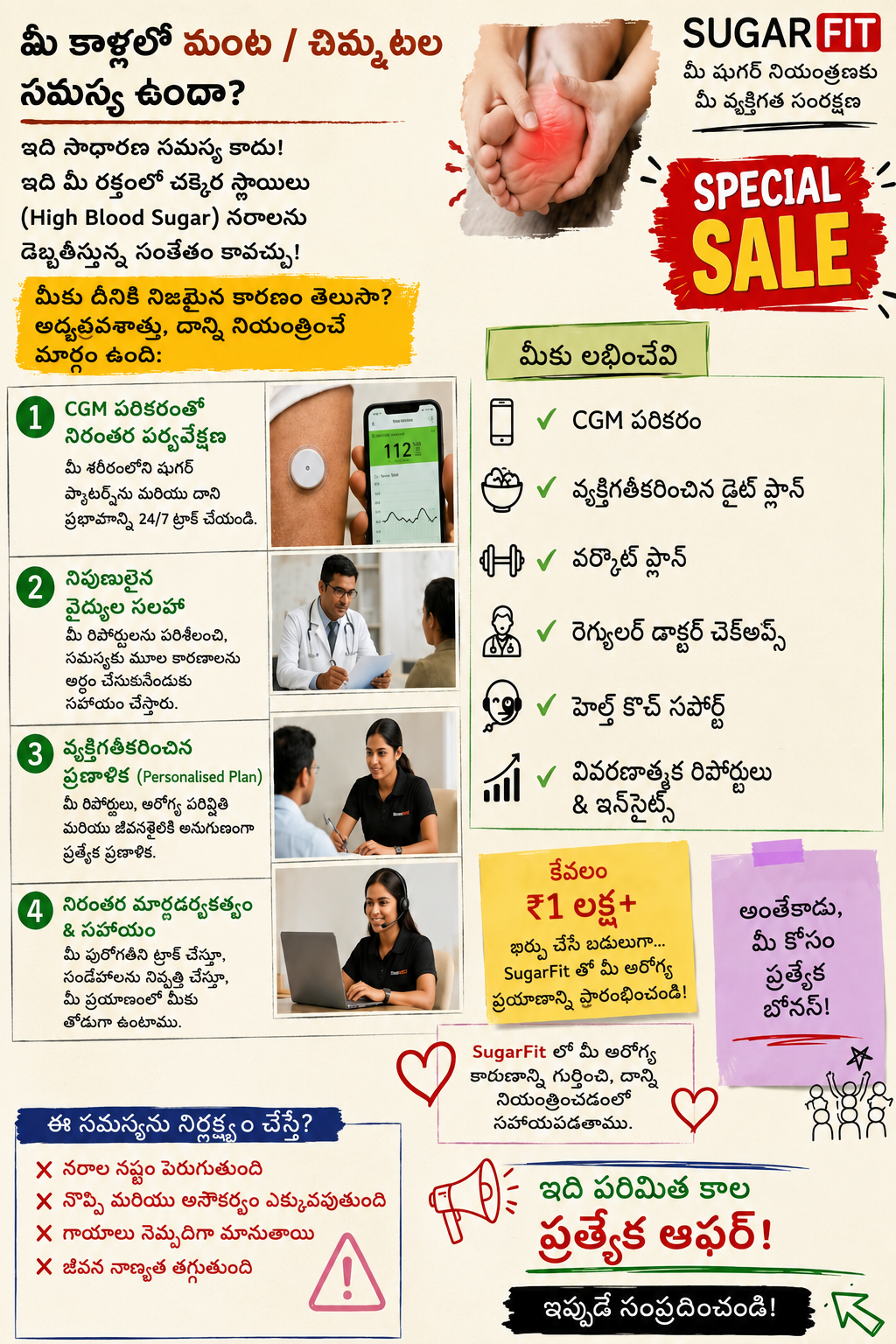 Sugar.fit Telugu Facebook ad from Jun 19, 2026