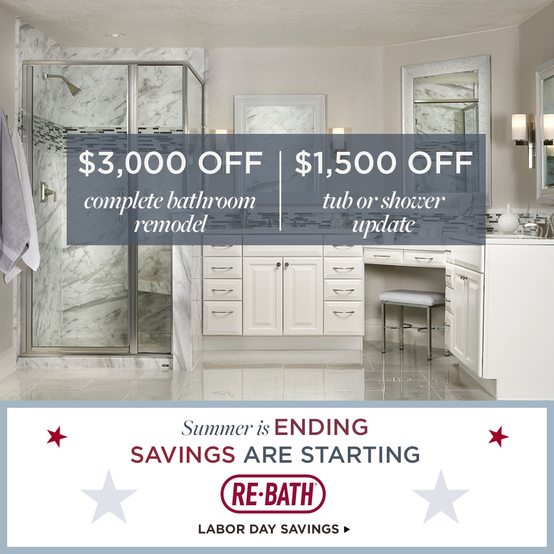 Re-Bath Asheville/Greenville Facebook ad: $3,000 Off A Full Remodel