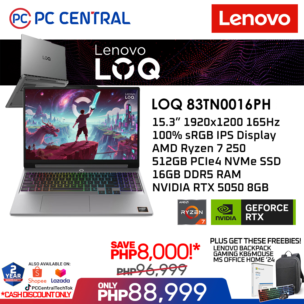 PC Central Facebook ad: LEVEL UP THIS SEASON WITH THE LENOVO LOQ…