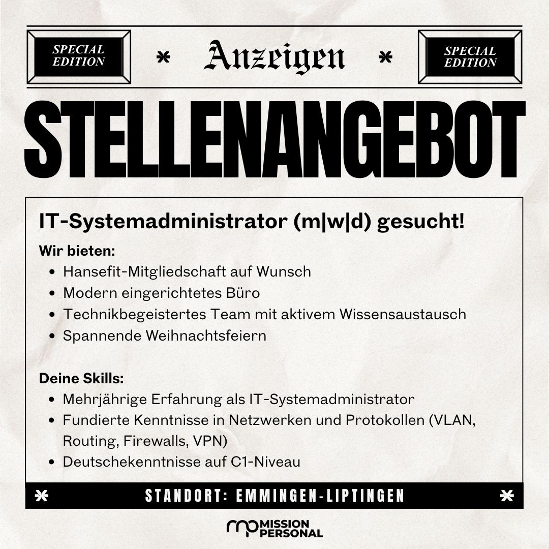 Unsere Mission - Dein neuer Job Facebook ad