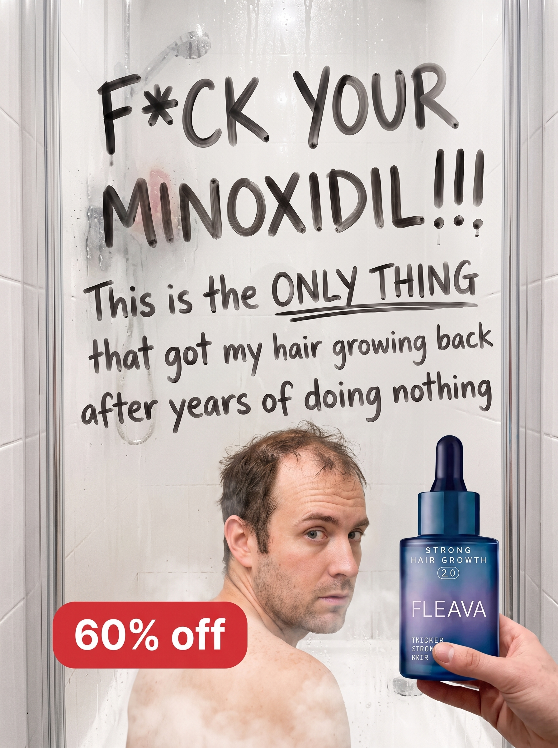 Fleava Facebook ad: The Daily 30-Second Routine For Thicker Hair