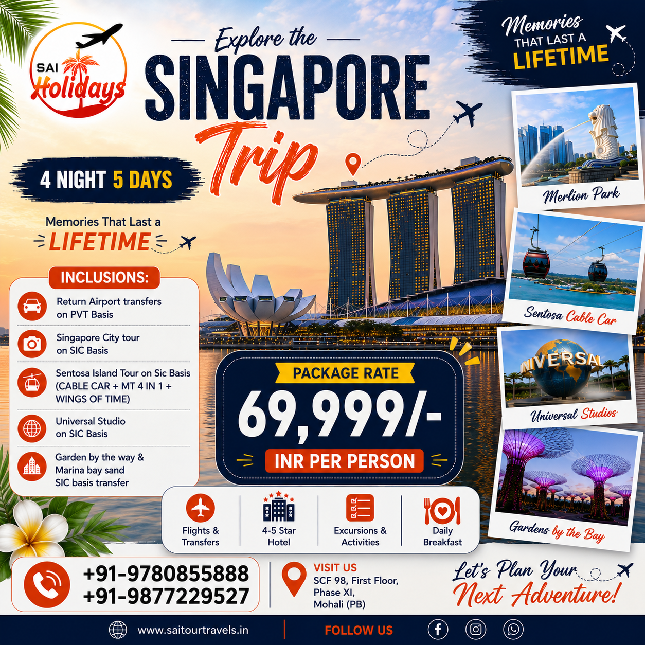 Sai Holidays Facebook ad: Explore Your Dream International Holiday With SAI Holidays