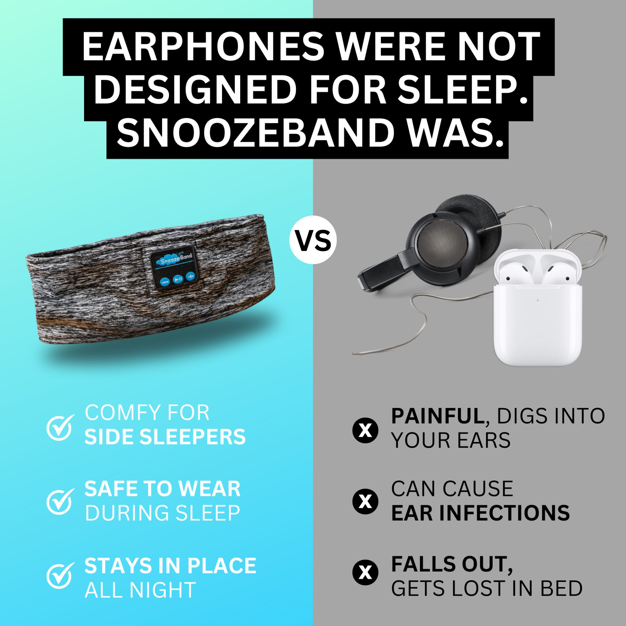 SnoozeBand Facebook ad