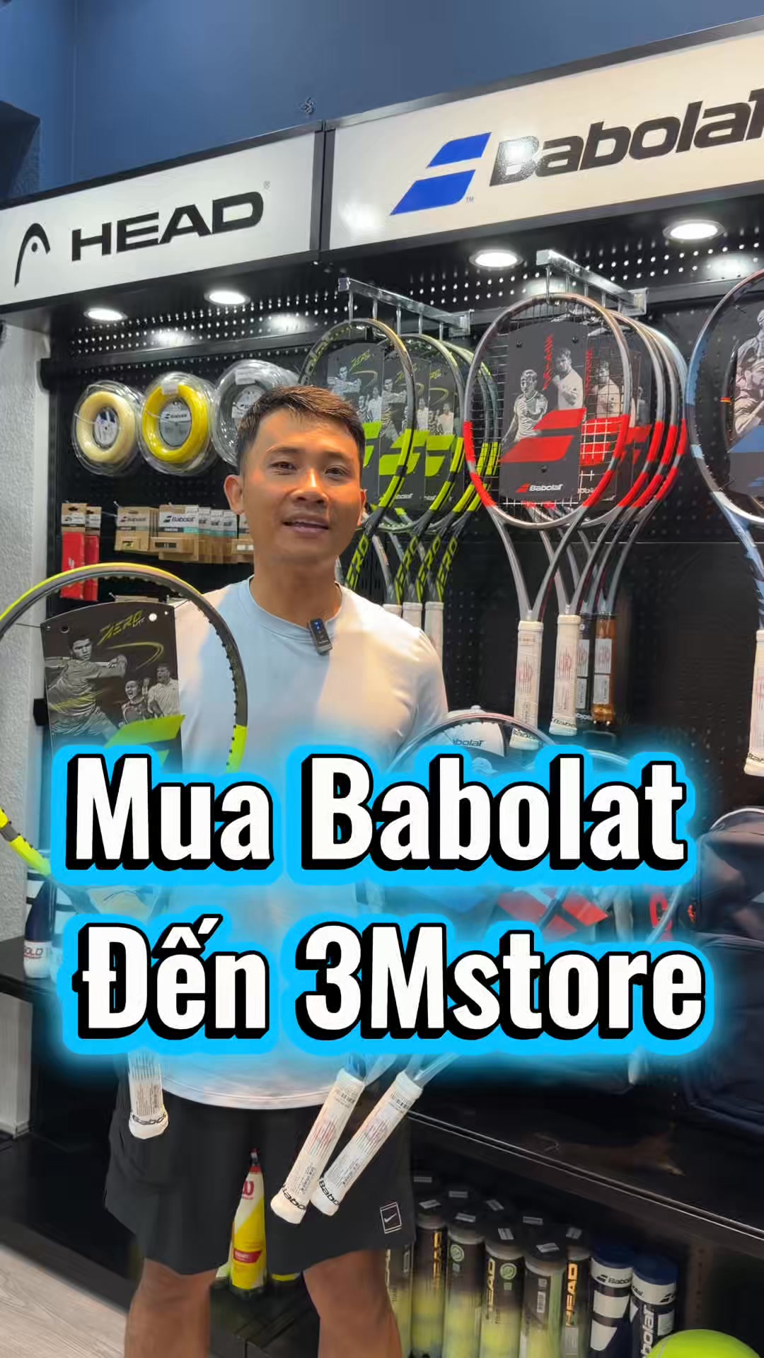 3Mstore - Tennis & Pickleball Facebook ad: Đồ tennis Babolat chính hãng tại 3Mstore