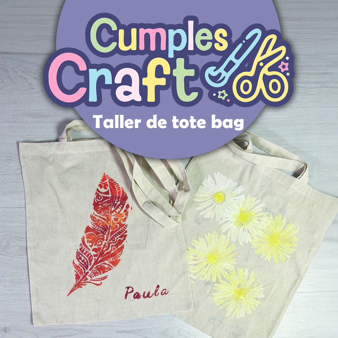 Cumples Craft Facebook ad: Fiesta de cumple con taller de totebag