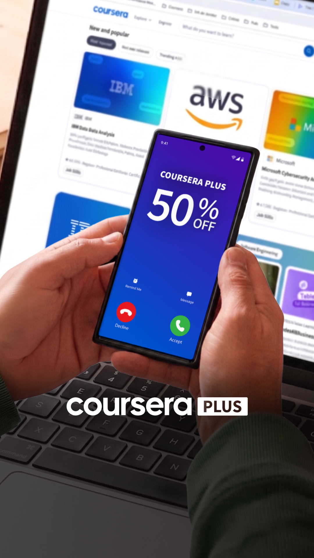 Coursera Facebook ad