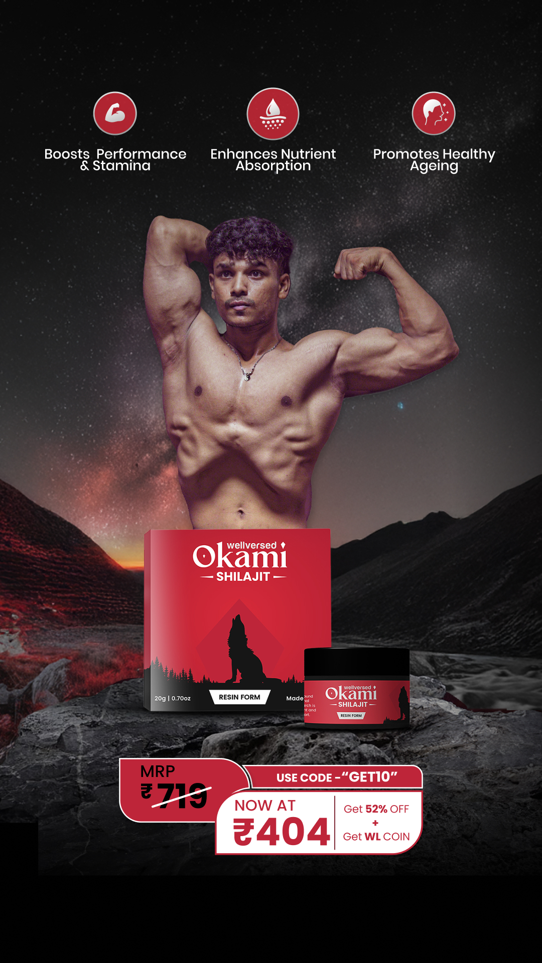 Okami - Wellversed Brand Facebook ad from Feb 12, 2026