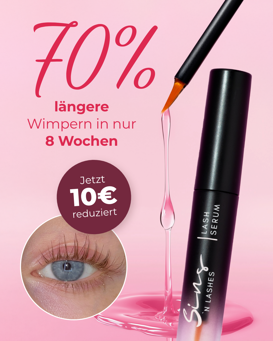 Sins 'n Lashes Facebook ad