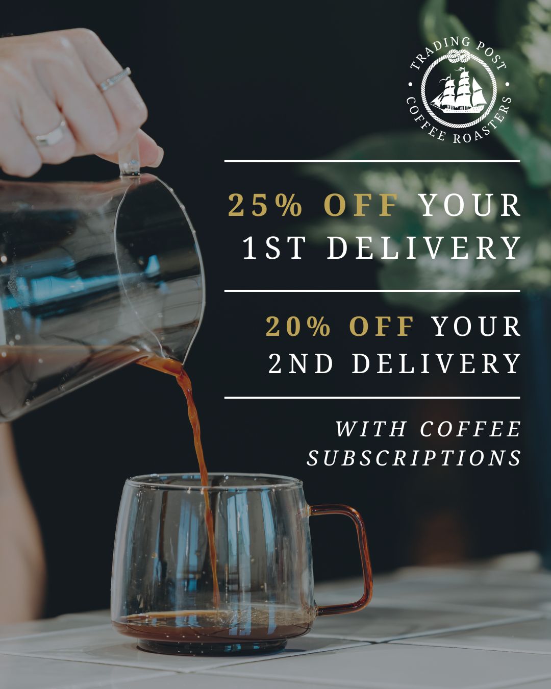 Trading Post Coffee Roasters Facebook ad from Jul 9, 2026