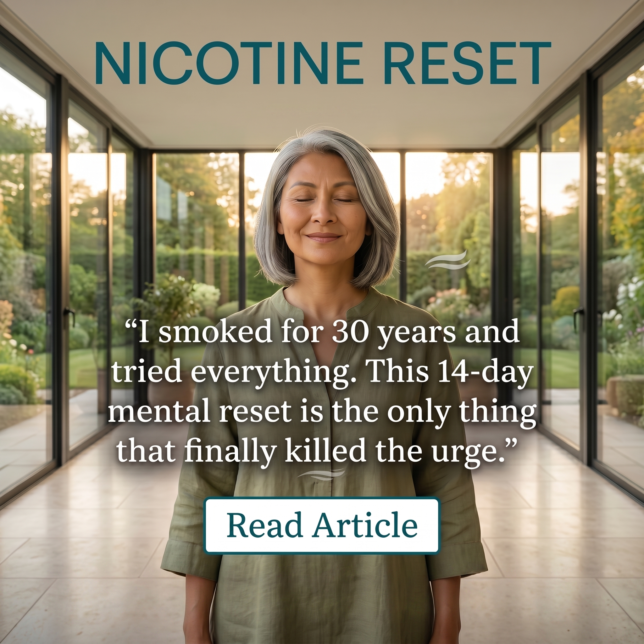 Hypnosis to Stop Smoking Facebook ad