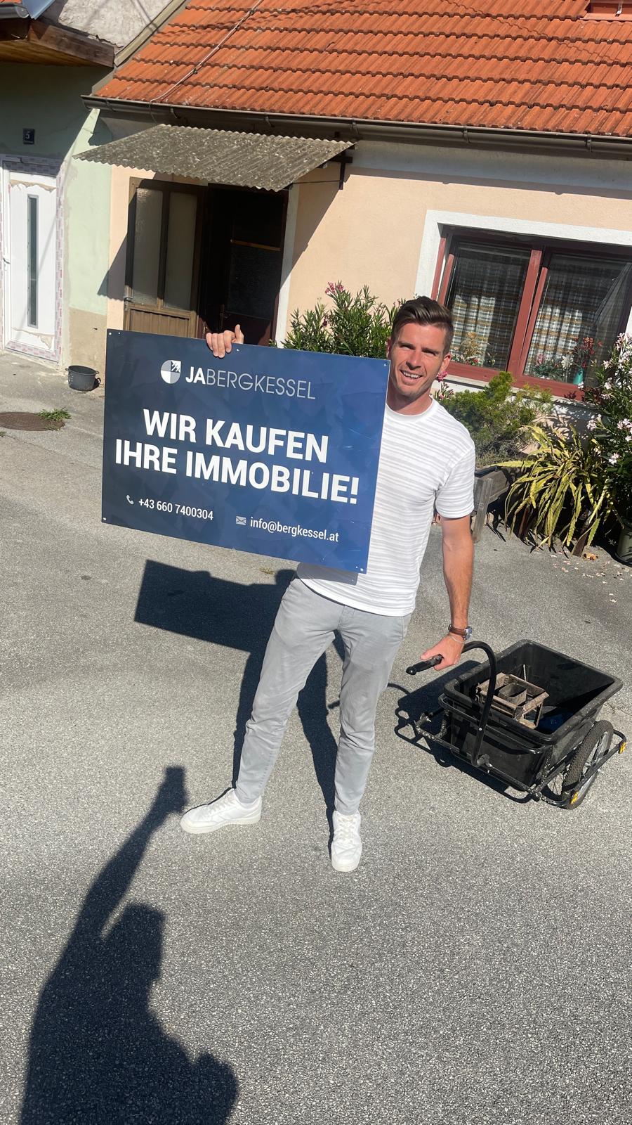 JA Bergkessel GmbH Facebook ad: SIE MÖCHTEN IHRE IMMOBILIE VERKAUFEN?, WIR KAUFEN DIREKT…