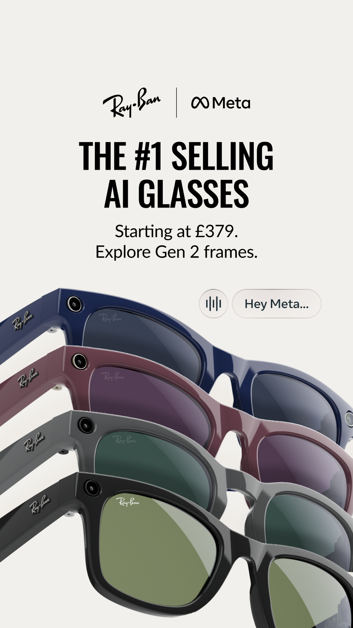 Ray-Ban Meta Facebook ad