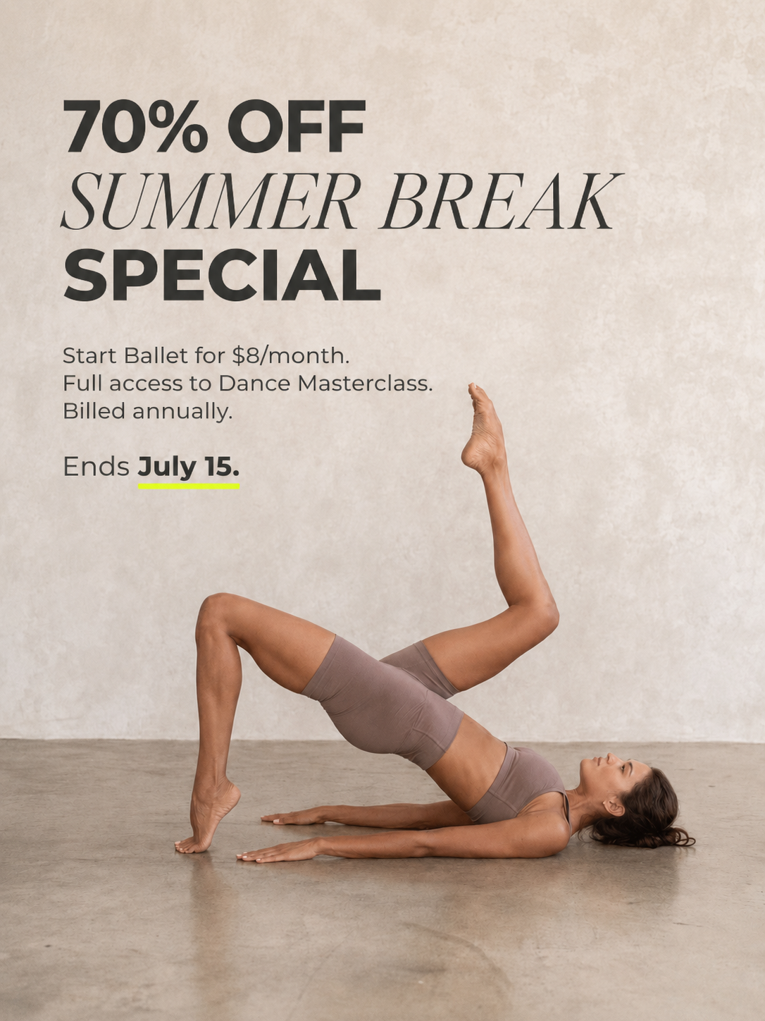 Dance Masterclass Facebook ad