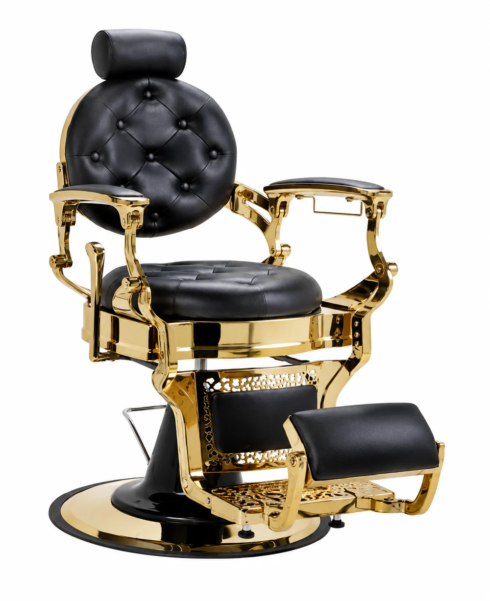 Raj Raj Facebook ad: Barber Chair Black-Gold 8077