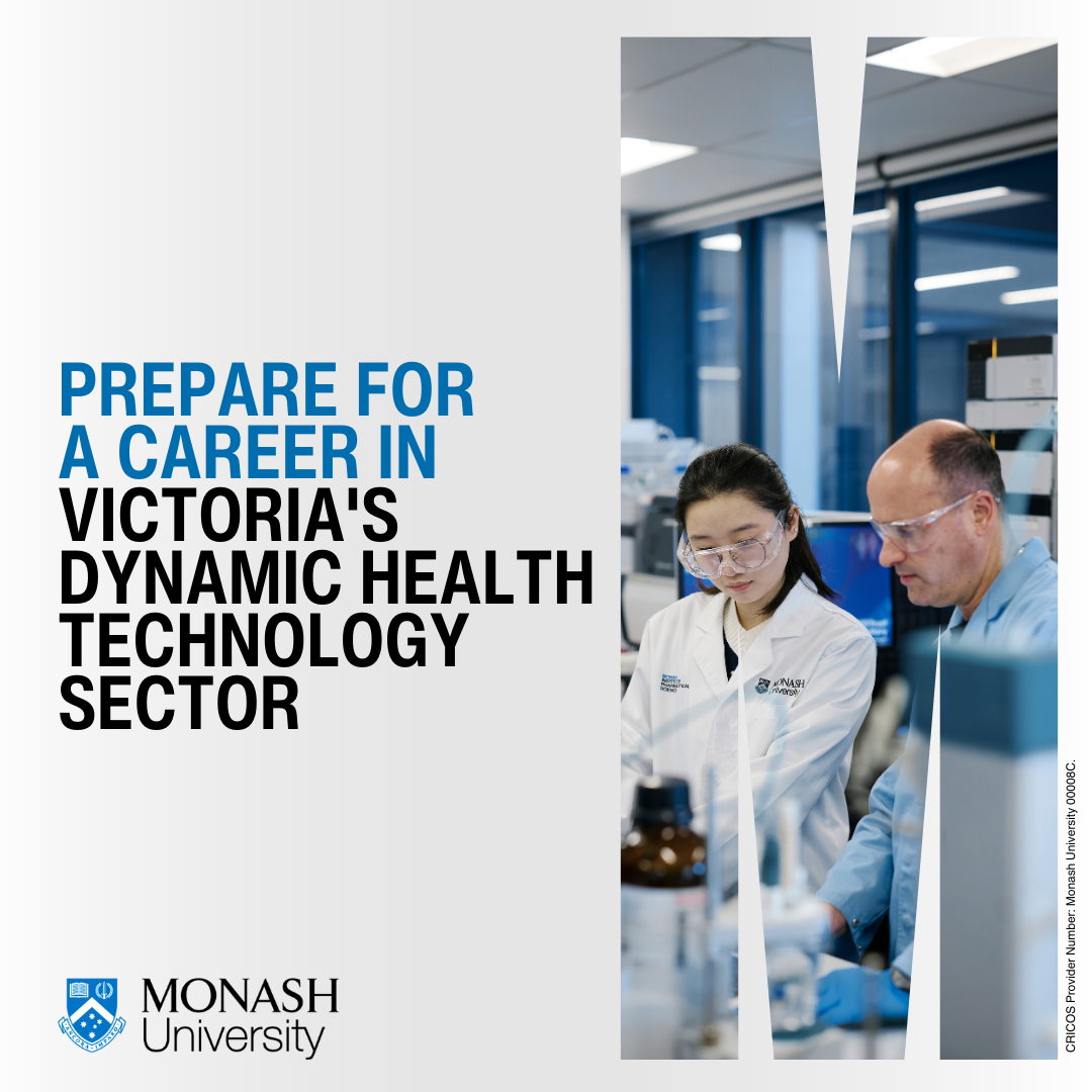 Monash University Facebook ad: Master of Pharmaceutical Science