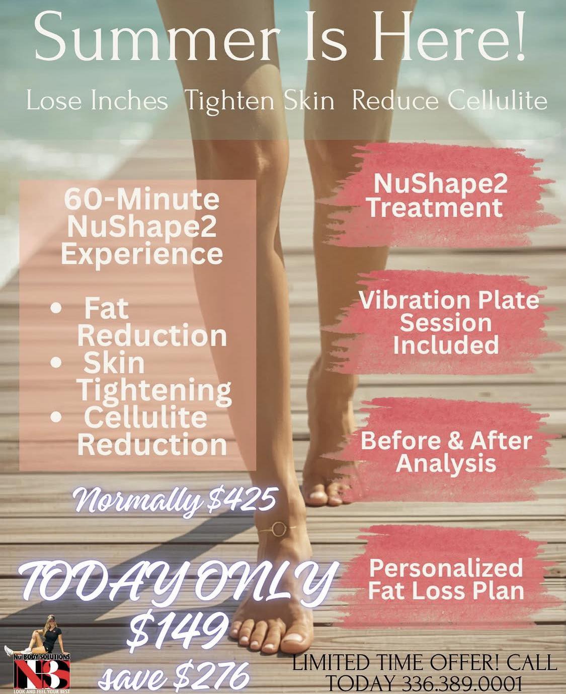 Nu Body Solutions Facebook ad: Summer is officially here… but are you feeling…