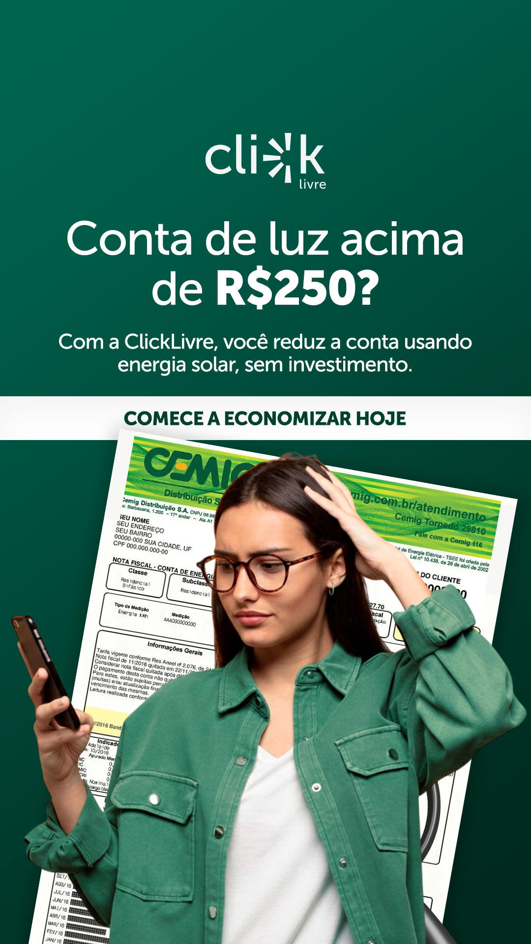 ClickLivre Energia Facebook ad