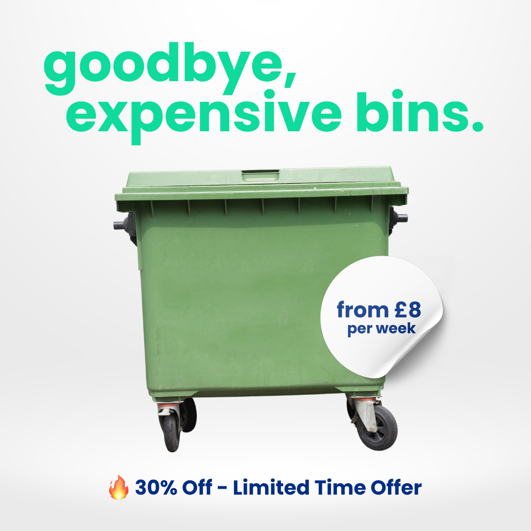 Suppliers Compared Facebook ad: Save 30% on your waste services now!