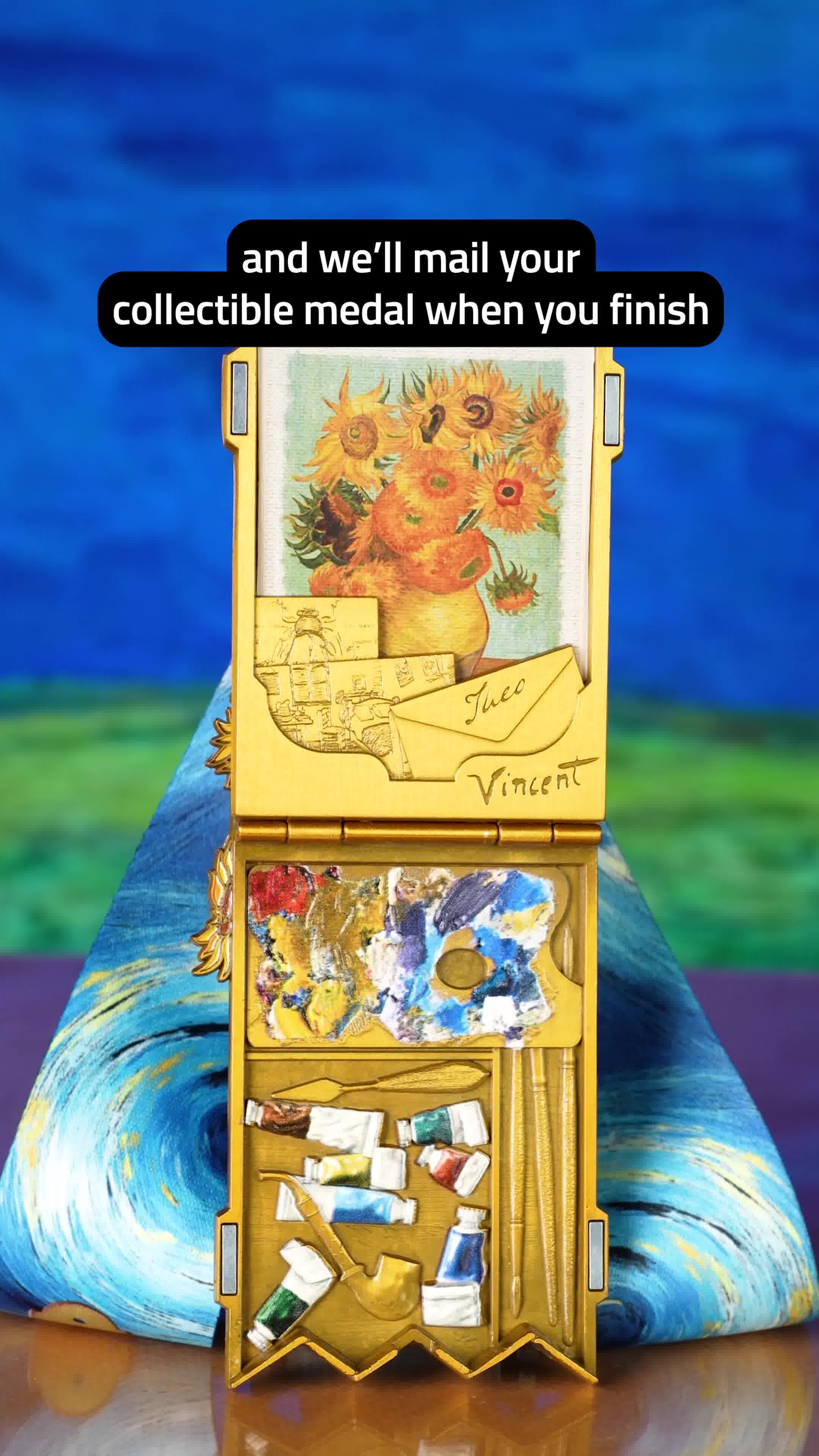 The Conqueror Challenges Facebook ad: Vincent van Gogh Virtual Challenge