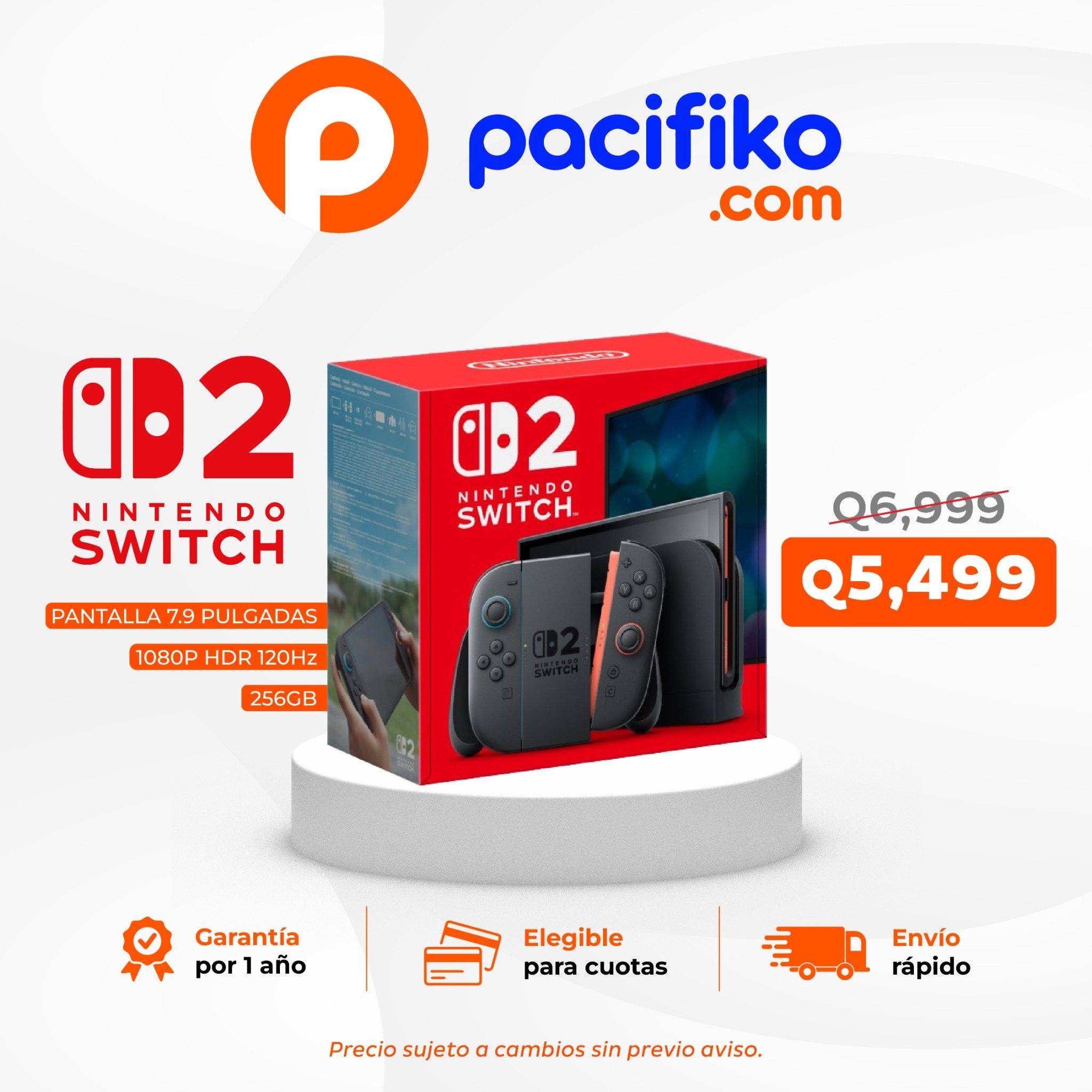 Pacifiko.com Facebook ad: ¡Hasta 20% OFF en Nintendo, hazte con tu…