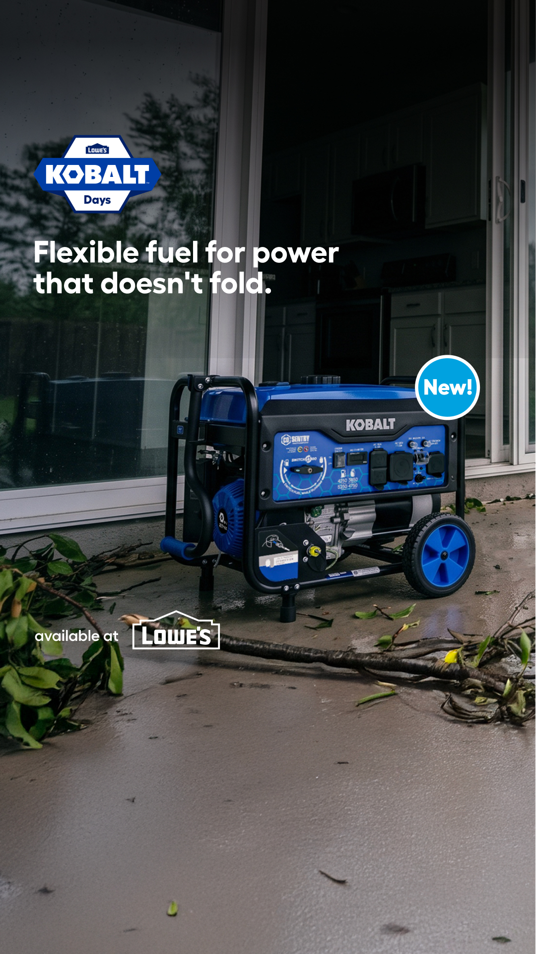 Lowe's Home Improvement Facebook ad: Kobalt generators.