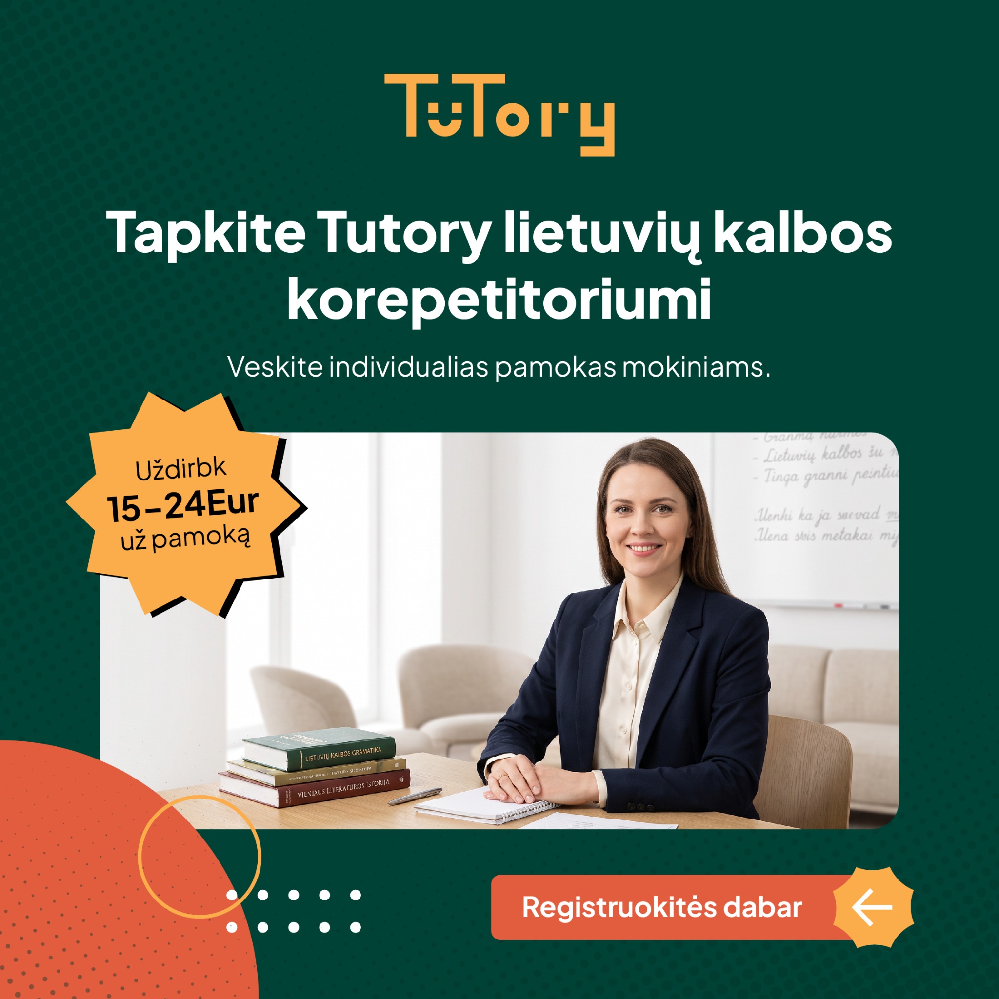 Tutory.lt Facebook ad: Pildyti formą