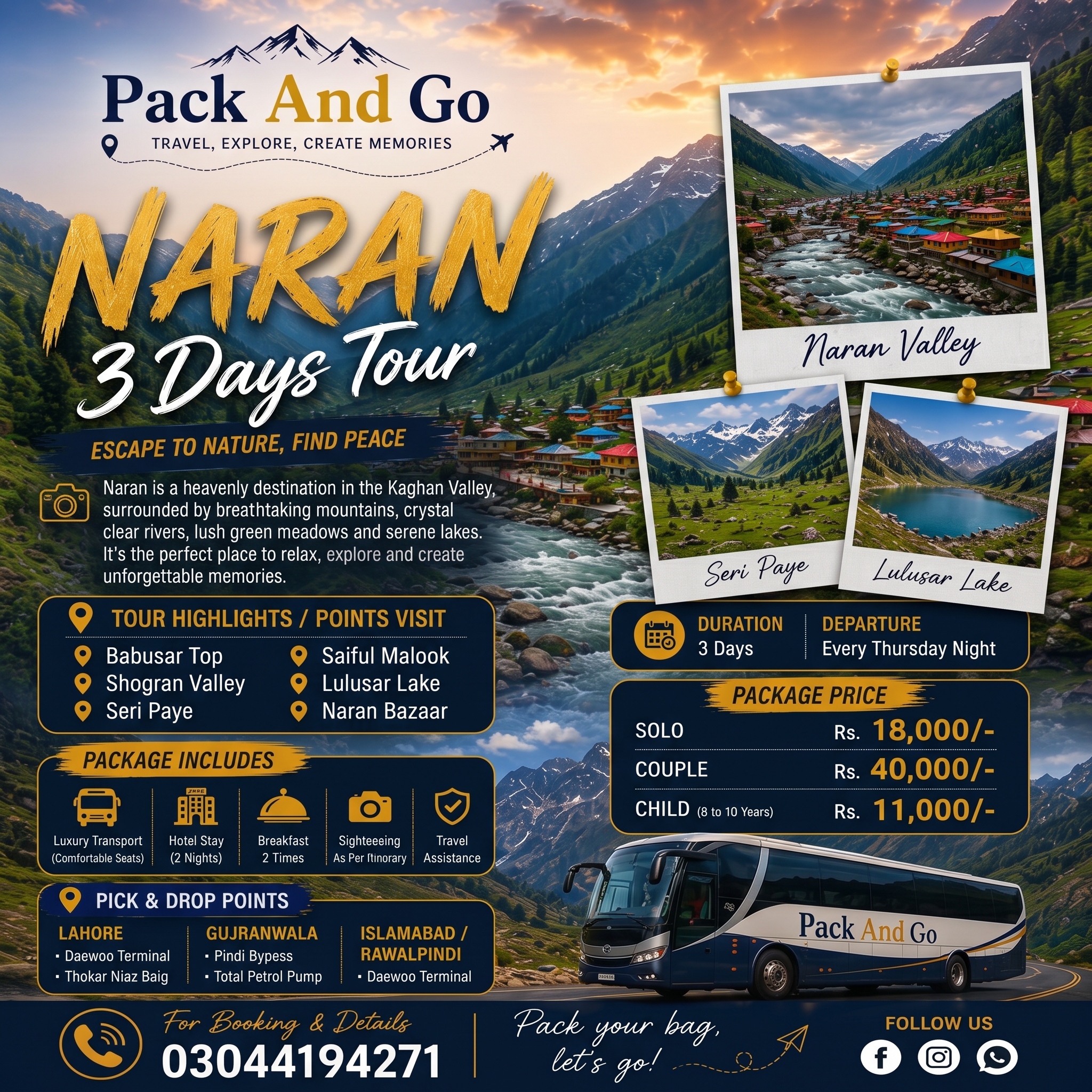 Pack and Go Facebook ad