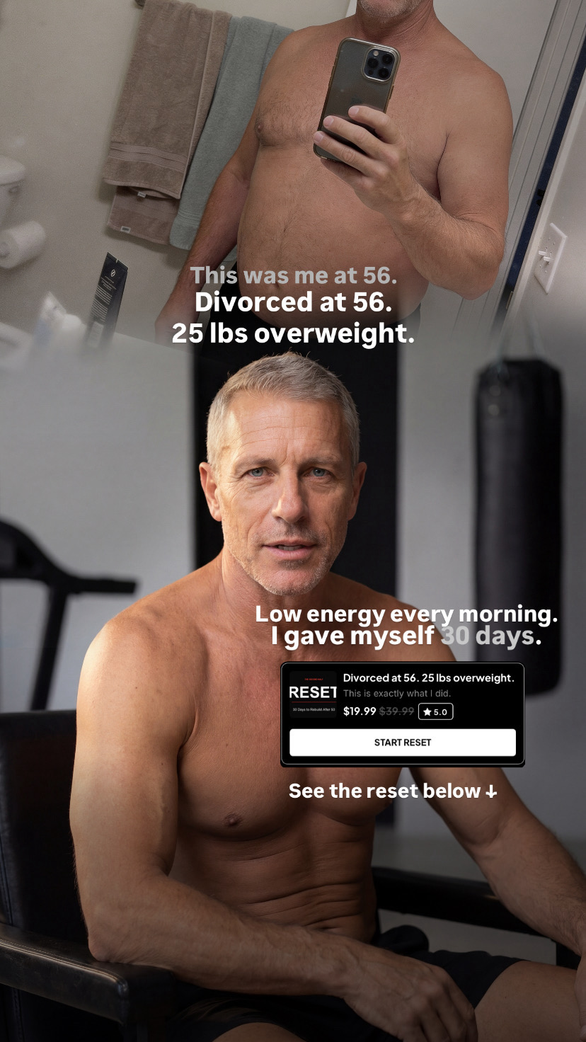 Thesecondhalfmen Facebook ad: Divorced at 56. Here's What I Did.