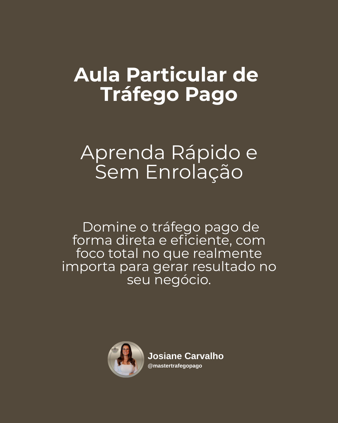 Josiane Carvalho - Tráfego Pago Facebook ad: Você aprenderá de forma simples, rápida e eficaz…