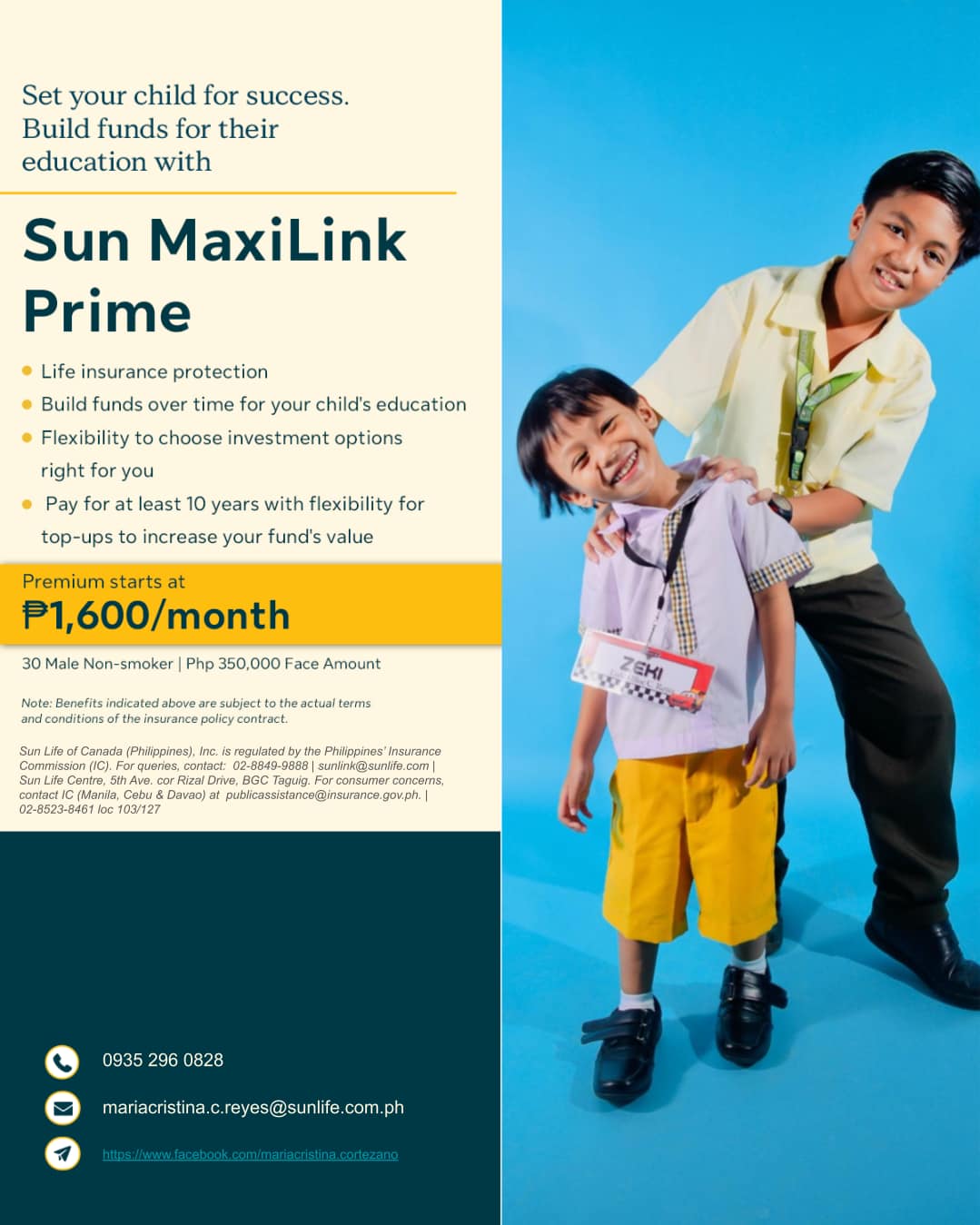 Tin Reyes - Insurance Advisor Facebook ad