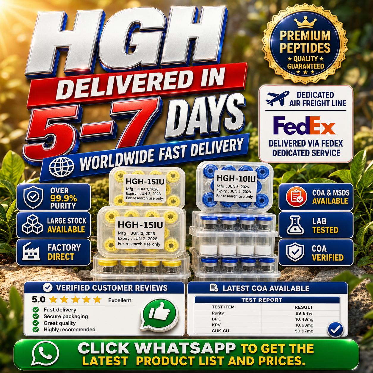 High-quality peptides Facebook ad