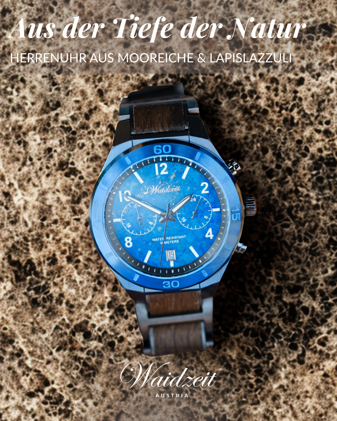 Waidzeit - Holzuhren und Schmuck Facebook ad from Oct 12, 2025