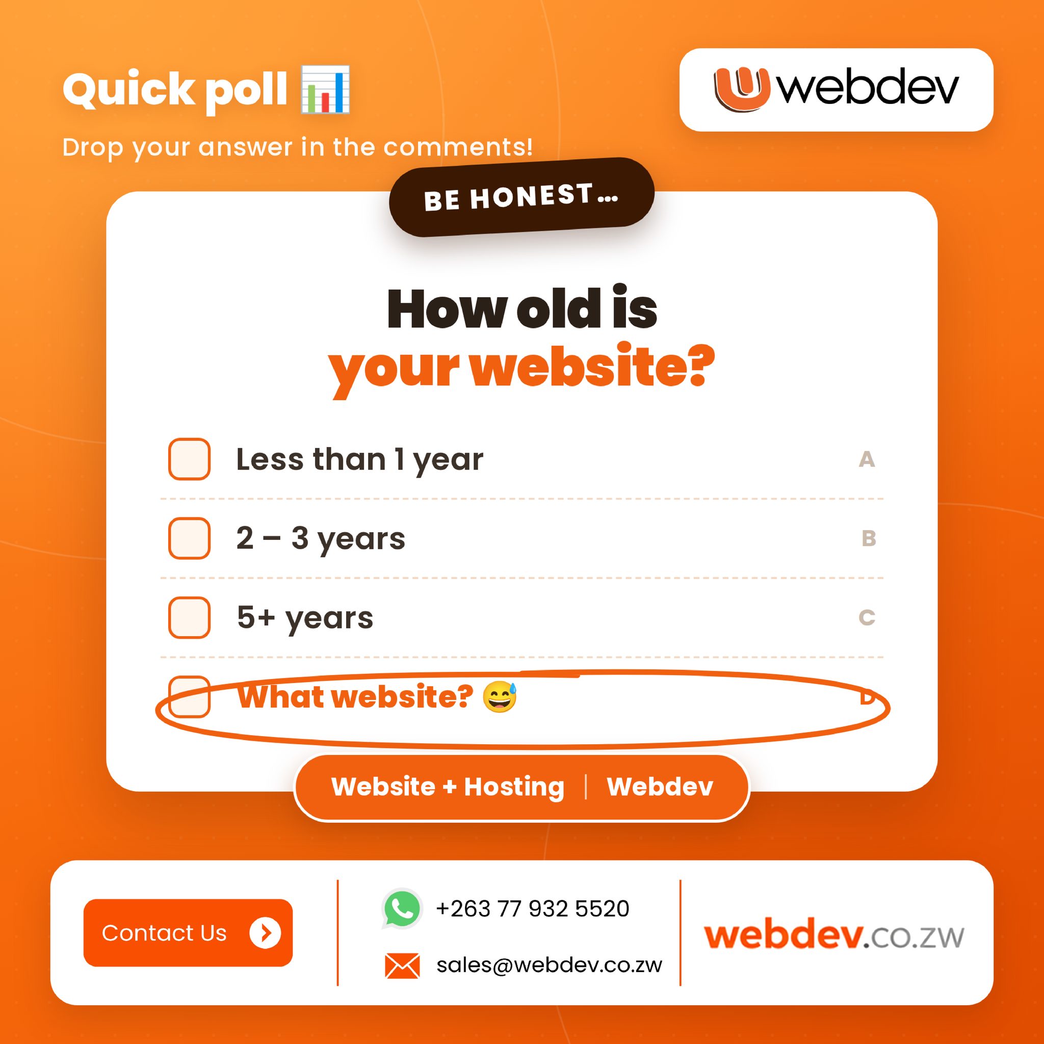 Webdev Zimbabwe Facebook ad