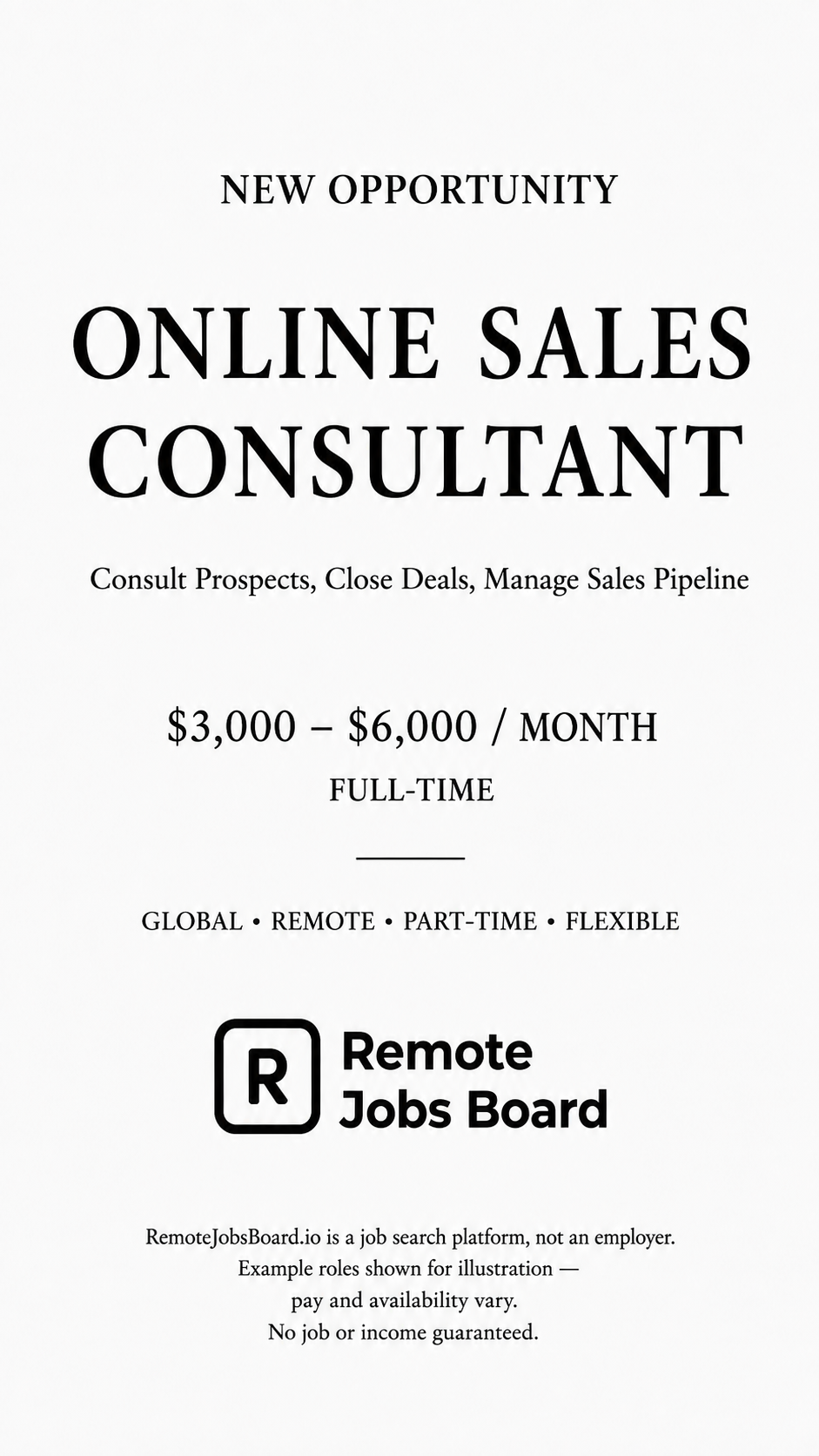 Remote Jobs Board - Work From Anywhere Facebook ad