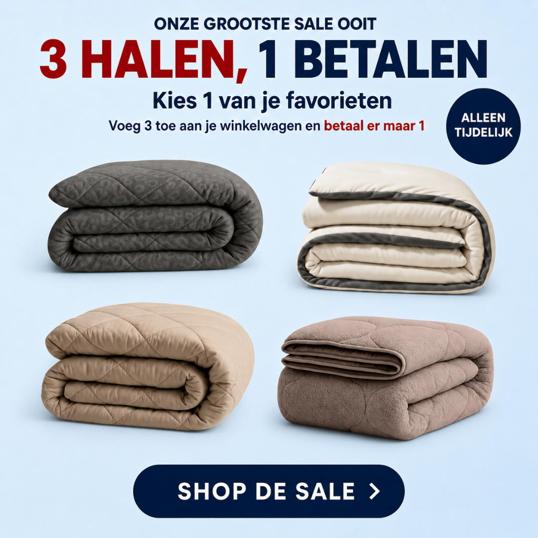Ynot-dreambig Facebook ad: 3 dekbedden halen, maar 1 betalen