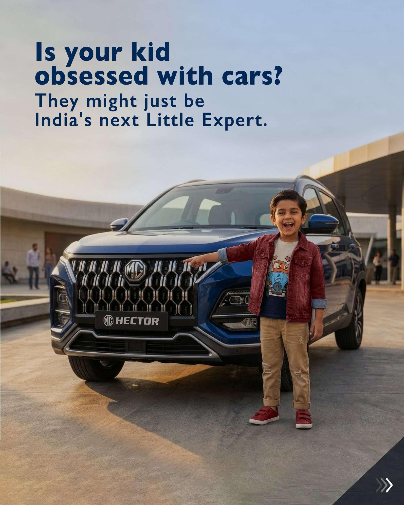 Morris Garages India Facebook ad: Some kids know their ABCs.