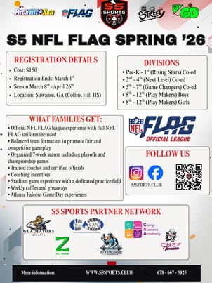 S5 Sports Facebook ad: NFL FLAG FOOTBALL