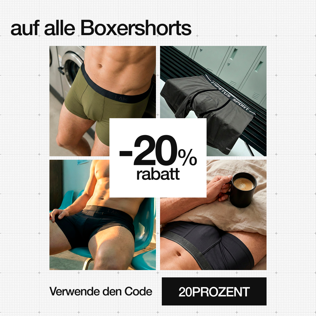Impetus Underwear Facebook ad: 20 % Rabatt auf alle Boxershorts?