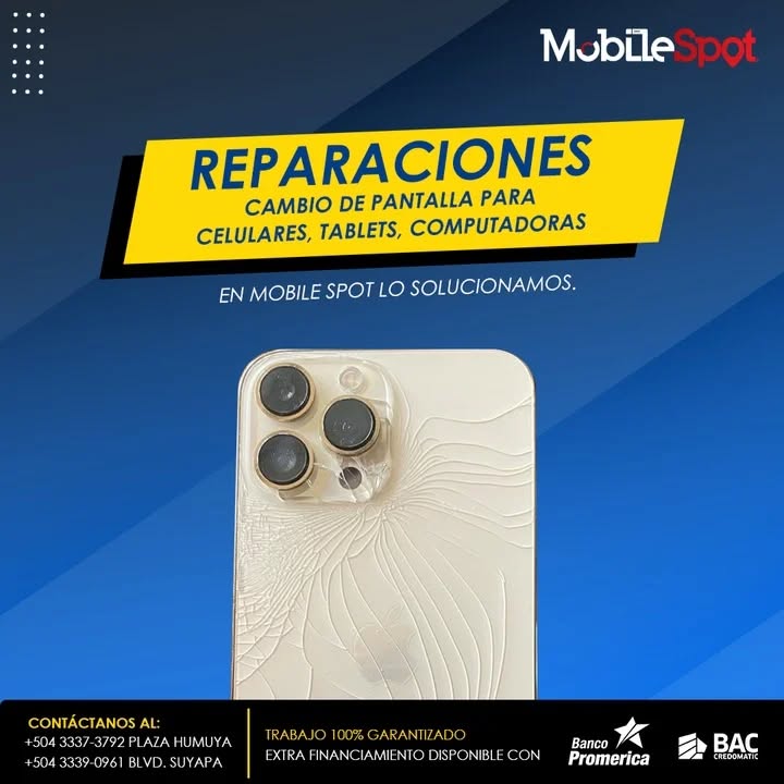 mobilespothn Facebook ad: ¡Los expertos en reparaciones!